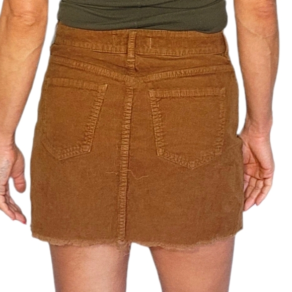 PacSun Cotton Corduroy Mini Skirt Size 27 Brown - Picture 3 of 6